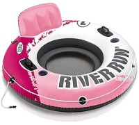 56824, Intex, Надувной круг-кресло 135см "River Run Pink" с ручками, до 100кг, у
