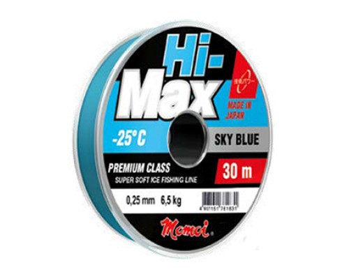 Леска Momoi Hi-Max Sky Blue 0.10мм 1.2кг 30м голубая
