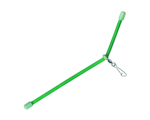 Противозакручиватель изогнутый зеленый с колпачками 20см 1 шт.