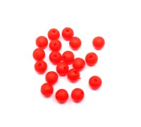 Бусина фидерная Namazu Soft Beads, PVC, круглая, d-8 мм, цвет красный упаковка 20 штук
