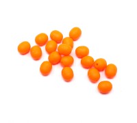 Бусина фидерная Namazu Soft Beads, PVC, овальная, d-3,7 мм, L-5,2 мм,цвет оранжевый упаковка 20 штук
