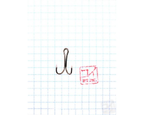 Крючок KOI "SHORT DOUBLE HOOK", размер 4 (INT), цвет BN, двойник 1 шт.