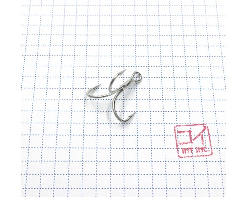Крючок KOI "6066", размер 4 (INT), цвет MT, тройник 1 шт.