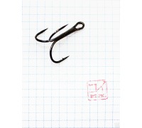Крючок KOI "O'SHAUGHNESSY TREBLE", размер 2/0 (INT), цвет BN, тройник 1 шт.