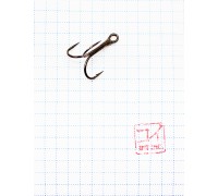 Крючок KOI "O'SHAUGHNESSY TREBLE", размер 4 (INT), цвет BN, тройник 1 шт.