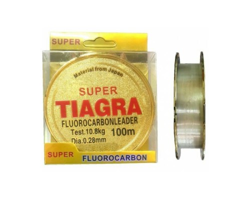 Леска флюрокарбон Tiagra, L-100 м, d-0,50, прозрачная