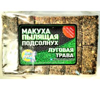 Жмых подсолнух (макуха) Big Fish 10 кубиков, 400 гр., пылящий, вкус луговая трава 