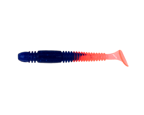 Приманка сил. BrownPerch Tiogga Bicolor 99 мм./3,93 дюйм, цвет 104 синий/красный, уп. 4 шт.