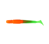 Приманка сил. BrownPerch Tiogga Bicolor 99 мм./3,93 дюйм, цвет 102 морковн/зеленый, уп. 4 шт.