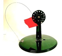 Жерлица с прямой стойкой из металла с кат. 65 мм. цв.темно-зеленый