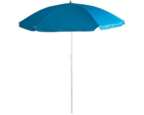 Зонт пляжный ECOS BU-63 солнцезащитный пляжный синий купол, диаметр 145 см, складная штанга 170 см