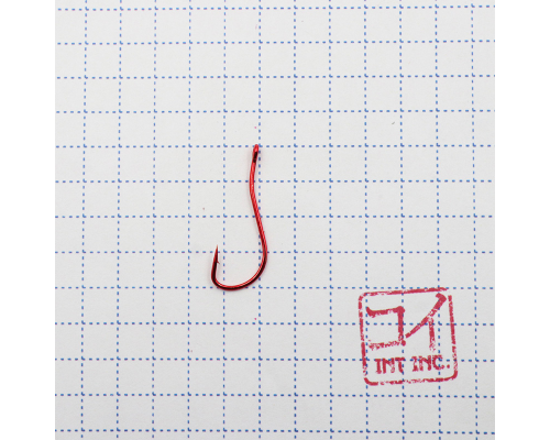 Крючок KOI "RYUSEN-RING-2BH", размер 1/0 (INT), цвет RED (10 шт.)