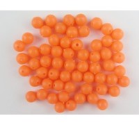 Бусина фидерная Bazizfish PVC, d-5 мм, круглая, цв. оранжевый упаковка 60 штук