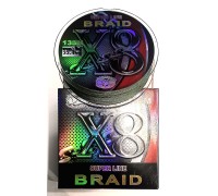 Шнур плетеный Bazizfish Braid X8, L-135 м, d-0,23, зеленый