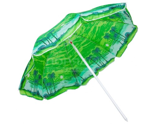Зонт пляжный 160 см, с наклоном, 8 спиц, металл, Пальмы