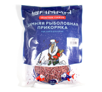 Прикормка Yaman Winter Taste Гранулы 3мм, зимняя (мотыль), цв. красный, 700 г