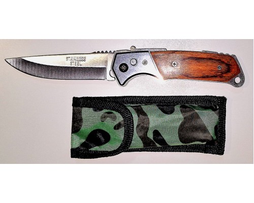 Нож складной А-623 походный, дл. клинка 8,5 см., выкидной с чехлом