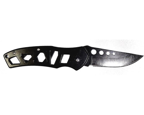 Нож складной Bosidun №818 туристический, дл. клинка 6,5 см., черный в блистере