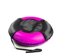 РТ09002 Надувная ватрушка PolyTube Эконом 90 см черно-розовая