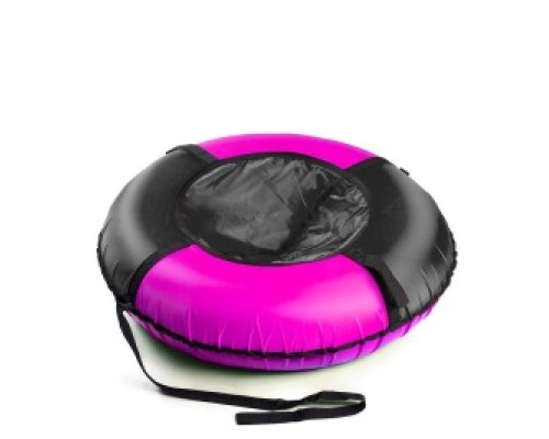 РТ09002 Надувная ватрушка PolyTube Эконом 90 см черно-розовая