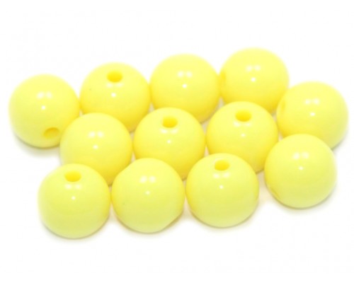 Бусина фидерная Bazizfish силикон, d-7 мм, круглая, цв. желтый, флуор. упаковка 50 штук