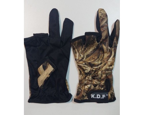 Перчатки спиннингиста 3 пальца открыты KDF SP91-2