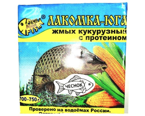 Жмых кукурузный (макуха) ЛАКОМКА-ЮГА 20 кубиков, 700 гр. вкус чеснок