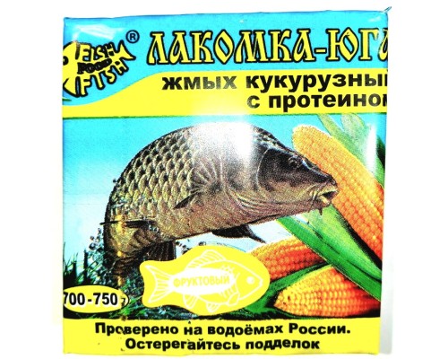 Жмых кукурузный (макуха) ЛАКОМКА-ЮГА 20 кубиков, 700 гр. вкус фруктовый