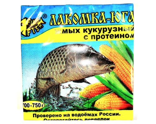 Жмых кукурузный (макуха) ЛАКОМКА-ЮГА 20 кубиков, 700 гр. вкус кукуруза
