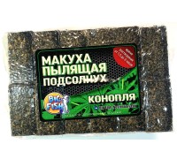 Жмых подсолнух (макуха) Big Fish 10 кубиков, 400 гр., пылящий, вкус конопля