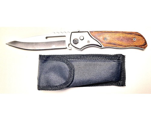 Нож складной А-215 походный, дл. клинка 9,5 см., выкидной с чехлом