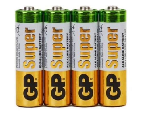 Батарейка GP Super 1,5V, 15A, LR6, тип AA 4 шт.