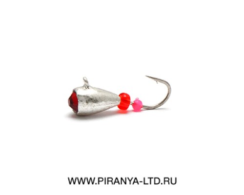 Мормышка вольфрамовая DS Fishing Капля с камнем d-4.0, 0.8гр (6640.2) цв. серебро 1 шт.