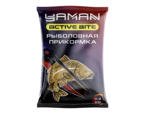 Прикормка Yaman Active Bite Карп-Карась Big Fish, цв. коричневый, 900 г