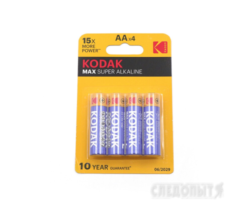 Батарейка Kodak MAX LR6 Alkaline 4 шт.