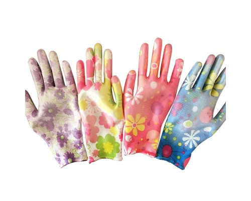 Перчатки хозяйственные разноцветные, цвета в ассортименте