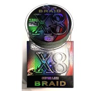 Шнур плетеный Bazizfish Braid X8, L-135 м, d-0,60, зеленый