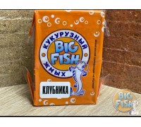 Жмых кукурузный (макуха) Big Fish 10 кубиков, 400 гр., вкус клубника