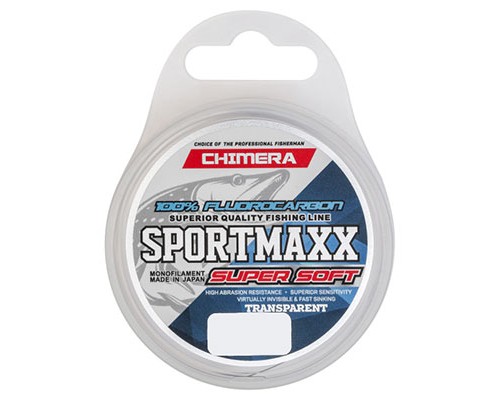 Флюорокарбон Chimera Sportmaxx 100% Fluorocarbon Super Soft Transparent  25м  #0.16