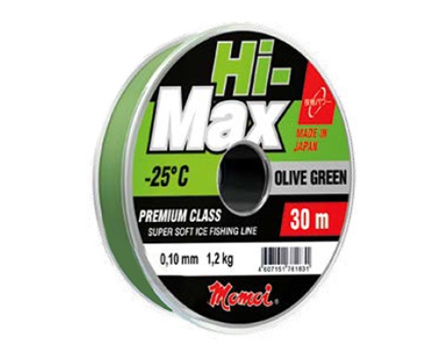 Леска Momoi Hi-Max Olive Green 0.22мм 5.0кг 30м зеленая